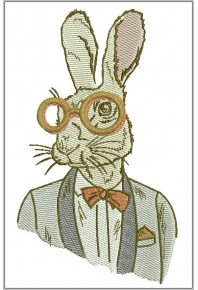 Pet013 - Hipster Bunny